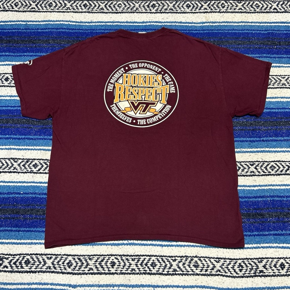 Virginia Tech Hokies T Shirt Mens XL Maroon Respect VT College Football NCAA